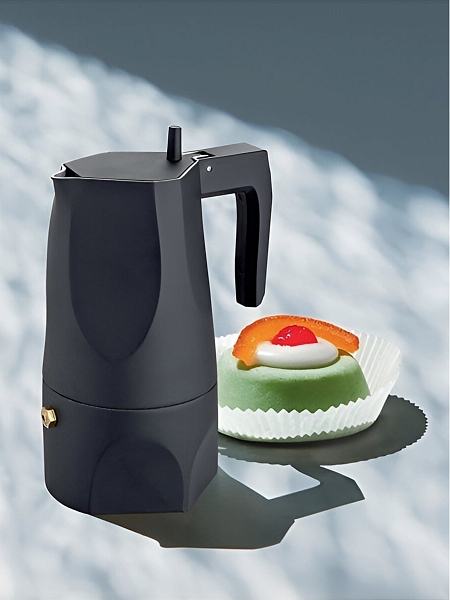 ALESSI Гейзерная кофеварка на 3 чашки Alessi Ossidiana MT18/3 B, черный