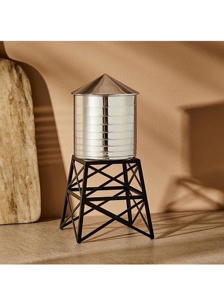 ALESSI Емкость для хранения Water Tower, DL02 B (нержавеющая сталь/черный)