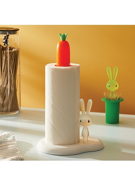 ALESSI Держатель для бум. полотенец BUNNY & CARROT, ASG42/H W