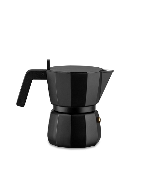 ALESSI Гейзерная кофеварка на 3 чашки Alessi MOKA DC06/3 B, черный