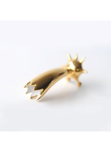 ALESSI Новогоднее Рождественское украшение STELLA STELLINA. Фарфоровая фигурка Вифлеемская звезда, 9,0 x 4,0 см, ручная роспись, AMGI25
