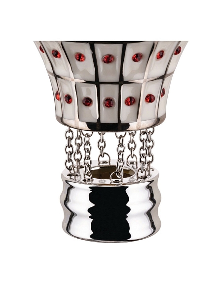 ALESSI Новогоднее Рождественское украшение FABERJOR Mongolfiera Reale, форма Королевский воздушный шар, дизайнерская елочная игрушка из фарфора, ручная роспись, премиум качество, арт. MJ16 4