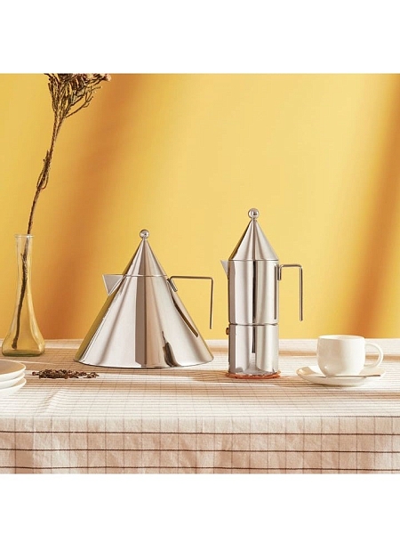 ALESSI Чайник 2 л. IL CONICO, нержавеющая сталь, арт. 90017
