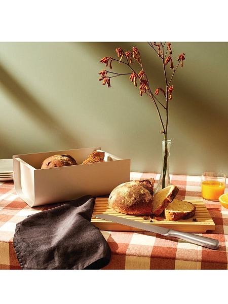 ALESSI Хлебница с разделочной доской ALESSI MATTINA BG03 WG, светло-серый