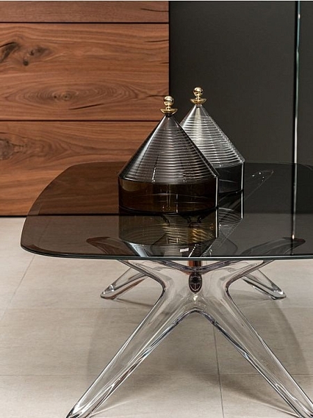 KARTELL Контейнер с крышкой/емкость для хранения TRULLO, 1550/CF, прозрачный + дымчатый.