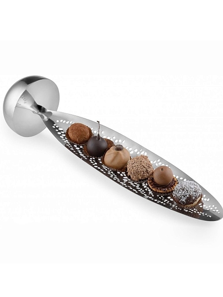 ALESSI Качающееся сервировочное блюдо для фруктов LOVELY BREEZE, 41 см, арт. SA01 W, белый