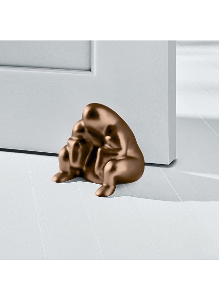 ALESSI Дверной ограничитель ALESSI DEDE, напольный дизайнерский, массивный, термопластик, PS18 BM, бронзовый