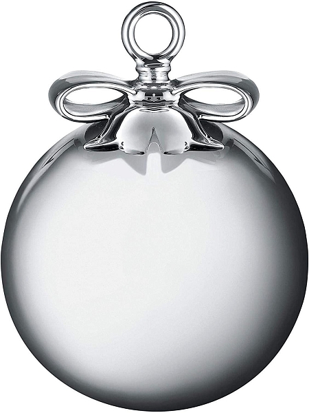 ALESSI Новогоднее Рождественское украшение DRESSED FOR X-MAS, форма Шар, дизайнерская елочная игрушка, стекло, 9 см, ручная роспись, MW42 4
