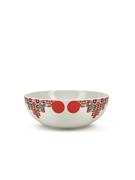 ALESSI Салатник фарфоровый большой, 25 см HOLYHEDRICS, Рождественский декор, для сервировки и подачи, ESA11