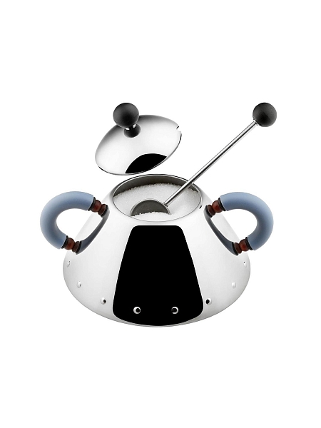 ALESSI Сахарница в комплекте с ложкой арт. 9097, нержавеющая сталь.