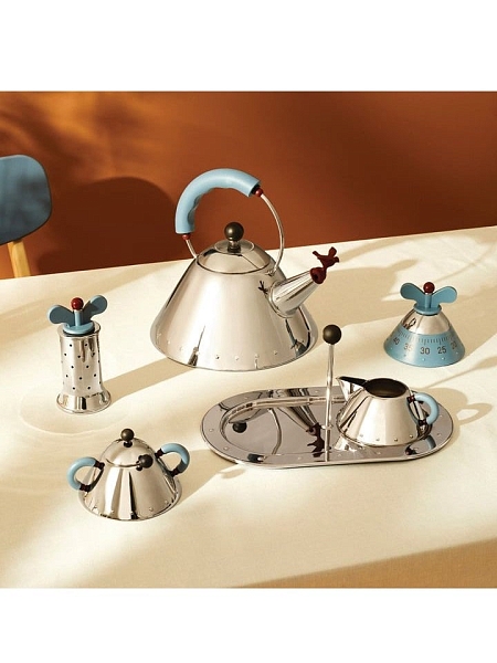 ALESSI Солонка MGSAL, голубая.