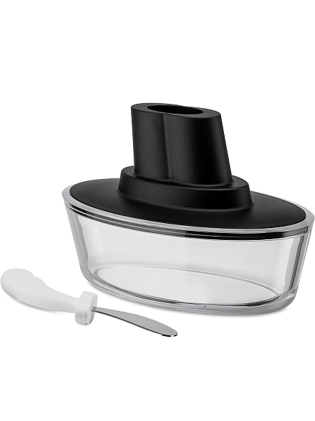 ALESSI Масленка SHIP SHAPE ASG13 B, черная