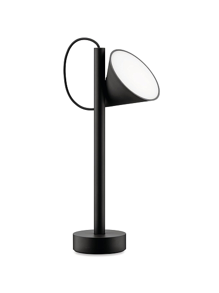ALESSI Светильник настольный беспроводной TSUMIKI, черный, h 33.7 см, арт. ME01 B