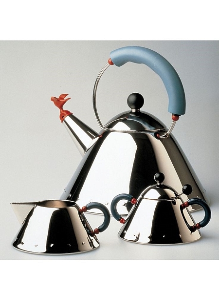 ALESSI Чайник арт. 9093, нержавеющая сталь, голубой