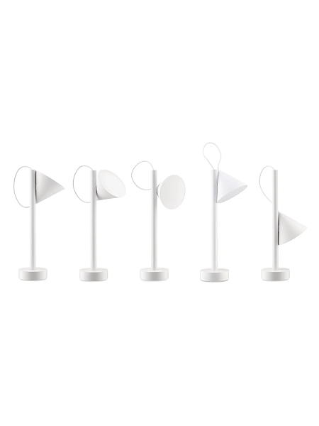 ALESSI Светильник настольный беспроводной TSUMIKI, белый, h 33.7 см, арт. ME01 W