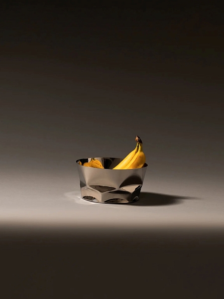 ALESSI Блюдо 19,5 см COMPRESSIONI, арт. ITM15, для фруктов, нержавеющая сталь.