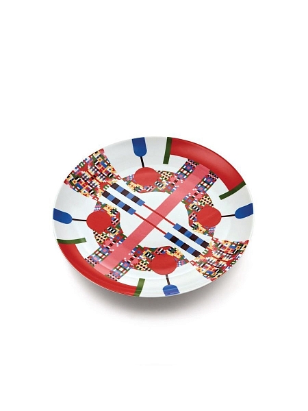 ALESSI Блюдо сервировочное фарфоровое, тарелка для подачи 30 см HOLYHEDRICS, decoration 1 Новогодний, Рождественский декор, ESA10 1