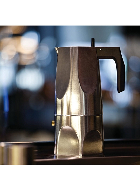 ALESSI Гейзерная кофеварка на 3 чашки Alessi Ossidiana MT18/3.