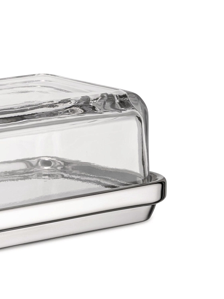 ALESSI Масленка, нержавеющая сталь, стекло, премиум качество, ES03