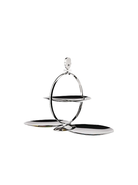ALESSI Складное сервировочное блюдо для торта, десертов и закусок, FATMAN, форма Клоун, нержавеющая сталь, премиальное качество, MW08