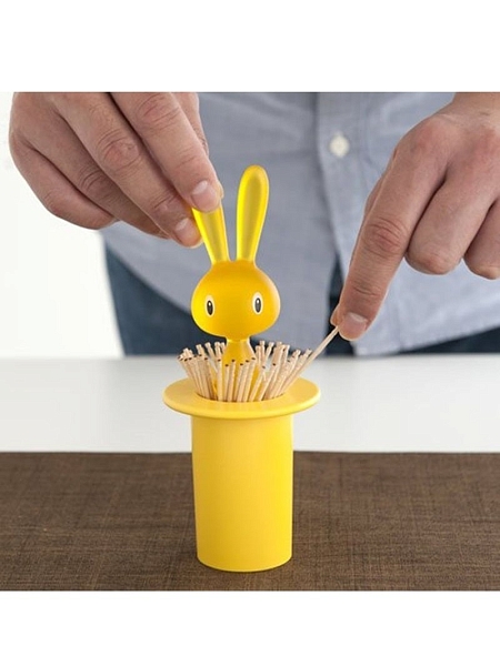 ALESSI Держатель для зубочисток MAGIC BUNNY, ASG16 Y, желтый