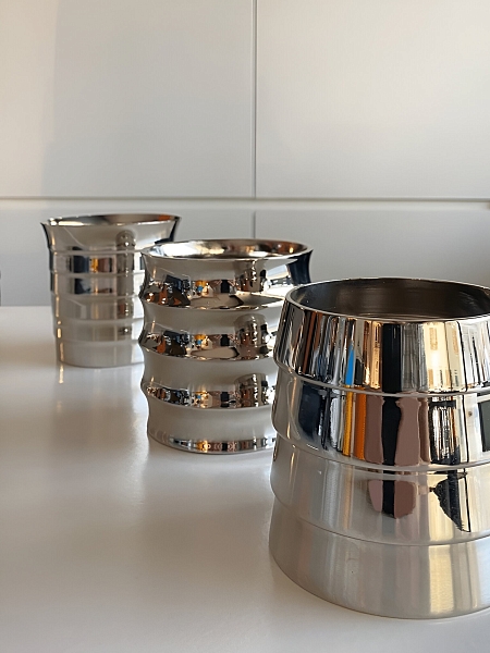 ALESSI Стакан h 8,9 см DERVISCI, для воды, для виски, для коктейлей и других напитков, нержавеющая сталь, арт. ITM22
