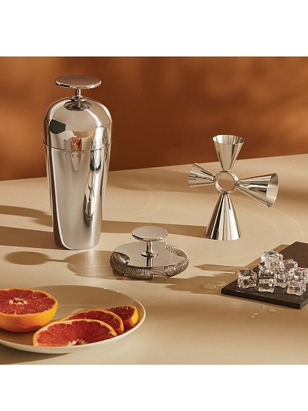 ALESSI Шейкер, ситечко и мерка для коктейлей TENDING BOX, GIA26SET, нержавеющая сталь.