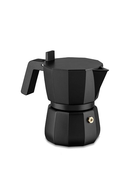 ALESSI Гейзерная кофеварка на 3 чашки Alessi MOKA DC06/3 B, черный