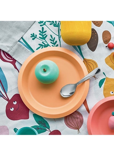 ALESSI Набор детской посуды GIRO KIDS, UNS05S2, голубой/зеленый/желтый