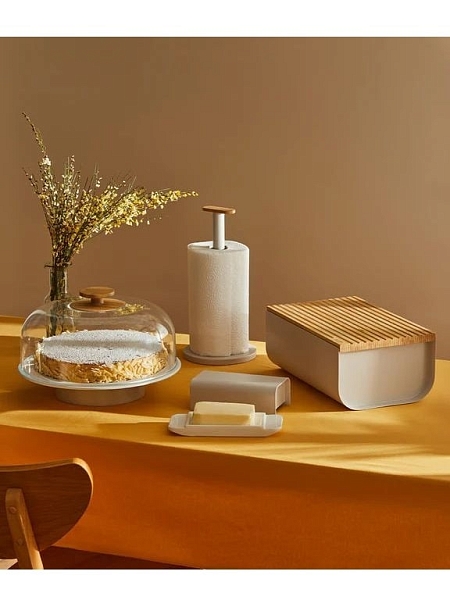 ALESSI Хлебница с разделочной доской ALESSI MATTINA BG03 WG, светло-серый