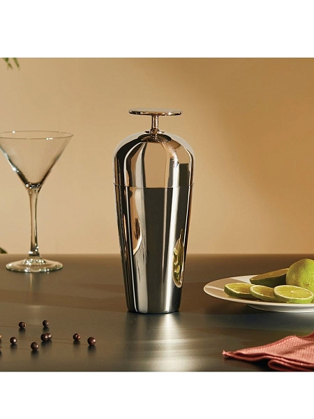 ALESSI Шейкер, ситечко и мерка для коктейлей TENDING BOX, GIA26SET, нержавеющая сталь.
