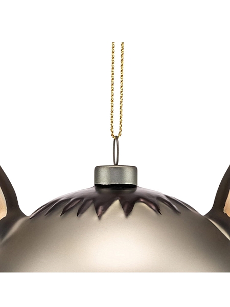 ALESSI Новогоднее Рождественское украшение шар CHRISTMAS BAUBLE 05 ASINELLO, форма Осленок, дизайнерская елочная игрушка, стекло, 9см, ручная роспись, AMJ13 5