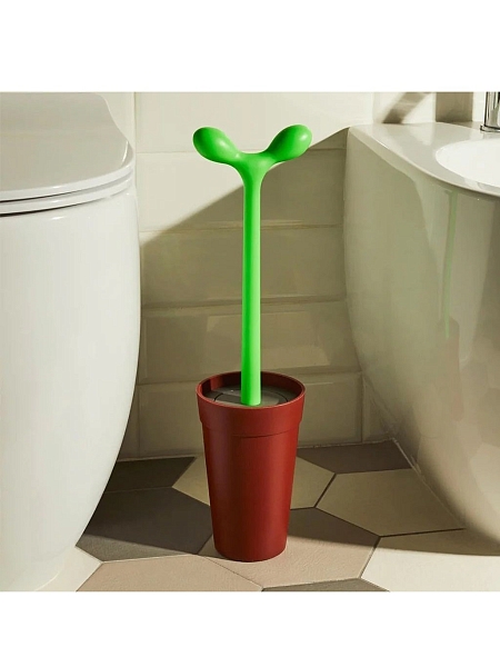 ALESSI Туалетный ершик MERDOLINO. Дизайнерский, пластик, ASG04, терракотовый