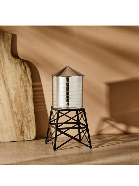 ALESSI Емкость для хранения Water Tower, DL02 B (нержавеющая сталь/черный)