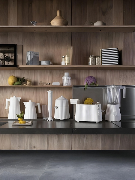 ALESSI Тостер PLISSE. Форма плиссе, MDL08 W, белый