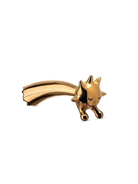 ALESSI Новогоднее Рождественское украшение STELLA STELLINA. Фарфоровая фигурка Вифлеемская звезда, 9,0 x 4,0 см, ручная роспись, AMGI25