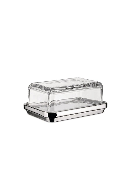 ALESSI Масленка, нержавеющая сталь, стекло, премиум качество, ES03