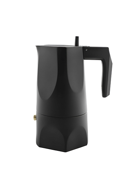 ALESSI Гейзерная кофеварка на 3 чашки Alessi Ossidiana MT18/3 B, черный