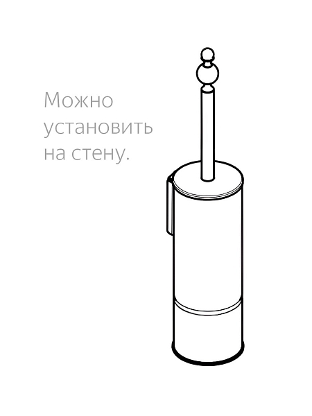 INDA Туалетный ершик напольный/подвесной RAFFAELLA, хром, классический дизайн, металл, A37140CR