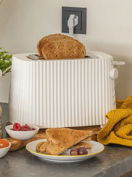 ALESSI Тостер PLISSE. Форма плиссе, MDL08 W, белый