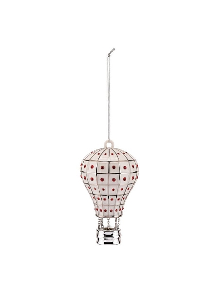 ALESSI Новогоднее Рождественское украшение FABERJOR Mongolfiera Reale, форма Королевский воздушный шар, дизайнерская елочная игрушка из фарфора, ручная роспись, премиум качество, арт. MJ16 4