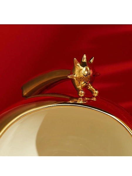 ALESSI Новогоднее Рождественское украшение STELLA STELLINA. Фарфоровая фигурка Вифлеемская звезда, 9,0 x 4,0 см, ручная роспись, AMGI25