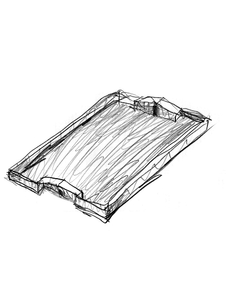 ALESSI Поднос Quattro Muri E Due Case, бамбук, арт. MDL01