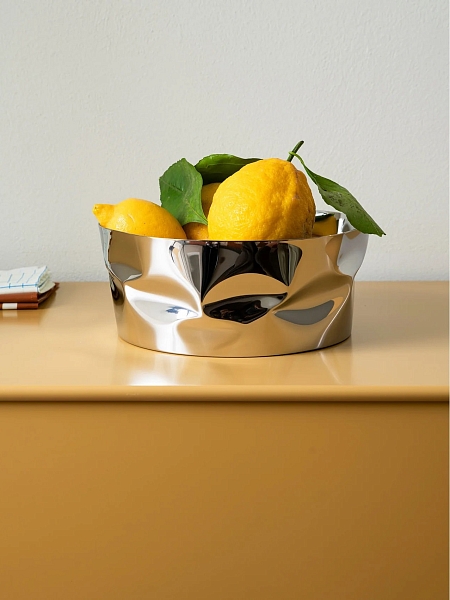 ALESSI Блюдо 24,5 см COMPRESSIONI, арт. ITM16, для фруктов, нержавеющая сталь.