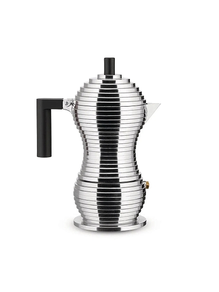 ALESSI Гейзерная кофеварка 150 мл, на 3 чашки, Pulcina MDL02/3 B, черный
