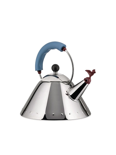 ALESSI Чайник арт. 9093, нержавеющая сталь, голубой