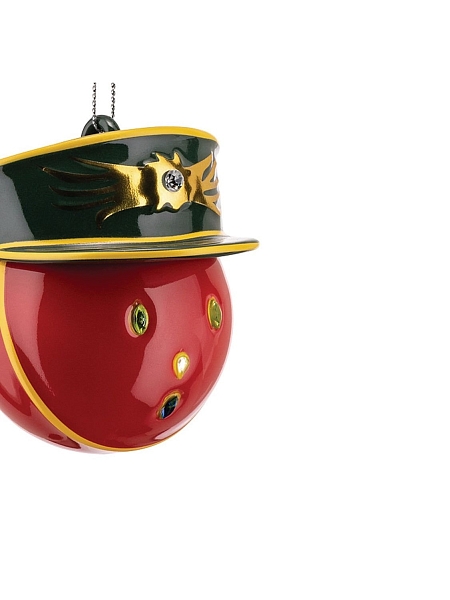 ALESSI Новогоднее Рождественское украшение FABERJOR Generale Corallo, форма Коралловый Генерал, дизайнерская елочная игрушка из фарфора, ручная роспись, премиум качество, арт. MJ16 2