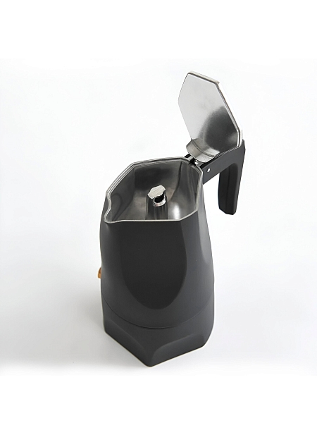 ALESSI Гейзерная кофеварка на 3 чашки Alessi Ossidiana MT18/3 B, черный