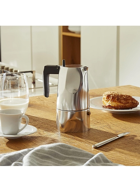 ALESSI Гейзерная кофеварка на 3 чашки Alessi Ossidiana MT18/3.