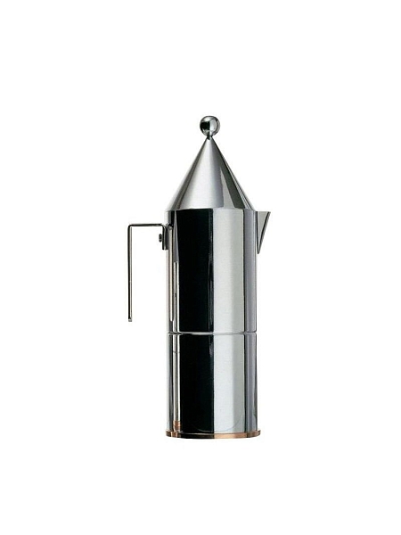ALESSI Гейзерная кофеварка на 3 чашки, 150 мл La CONICA, нержавеющая сталь, медь, арт. 90002/3